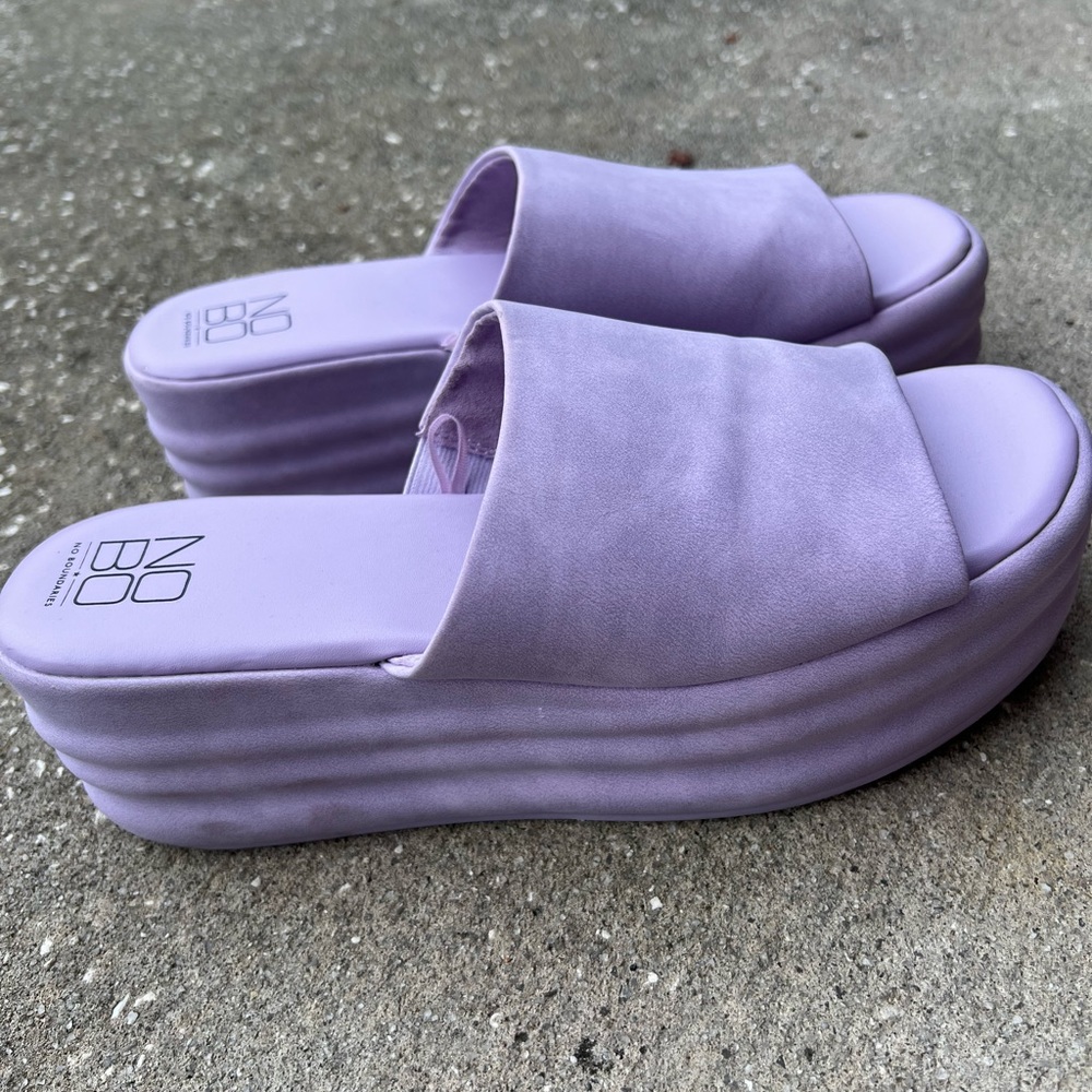 No Boundaries Lavender Lilac Purple Platform Sandals